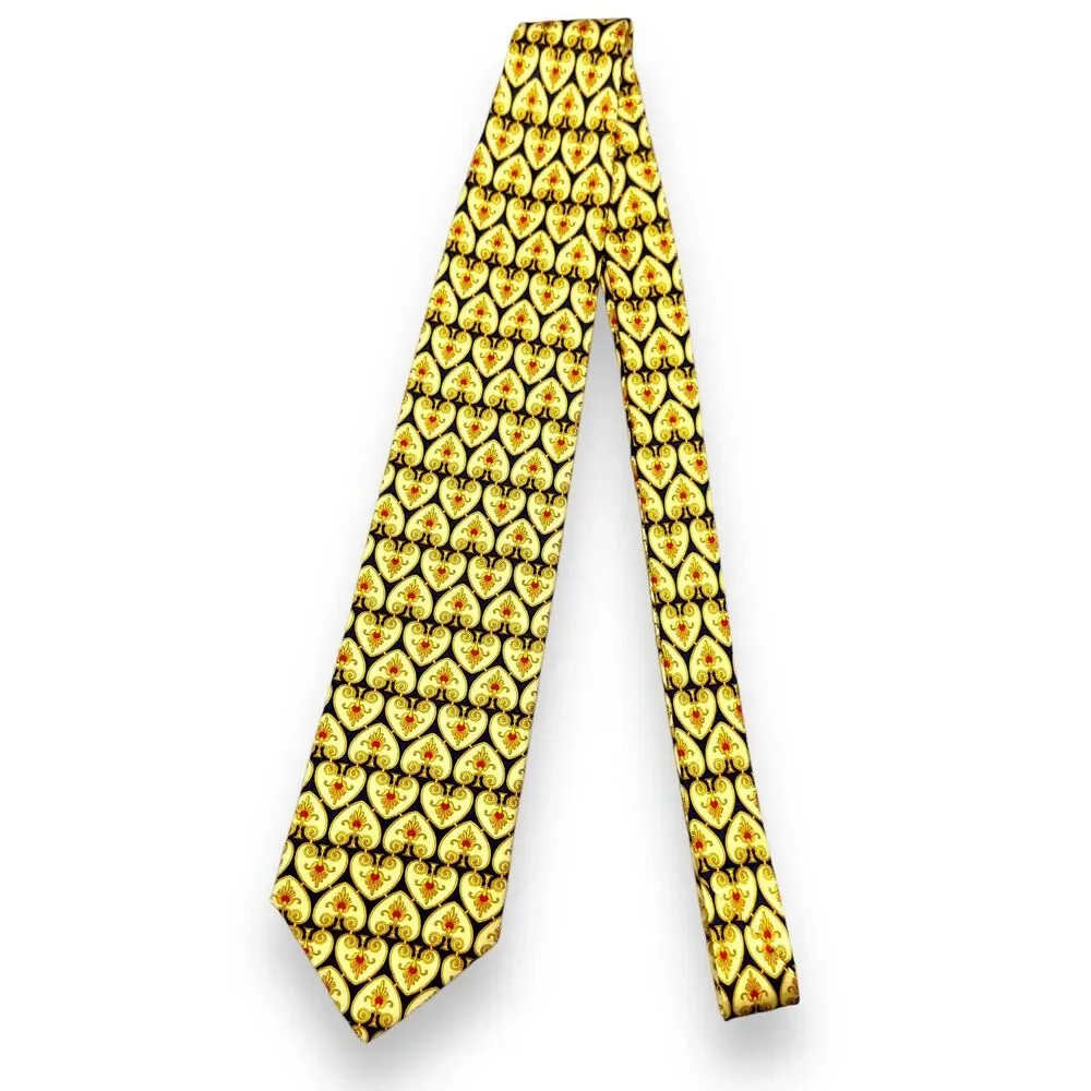 Tutto Matto 100% Silk Dress‎ Tie Made in Italy Bold Geographic Print 58